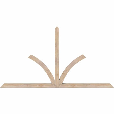Ekena Millwork Richland Smooth Timber Gable Bracket, Douglas Fir, 96"W x 52"H x 3 1/2"D x 3 1/2"F, 13/12 Pitch GBW096X52X0404RIC00SDF
